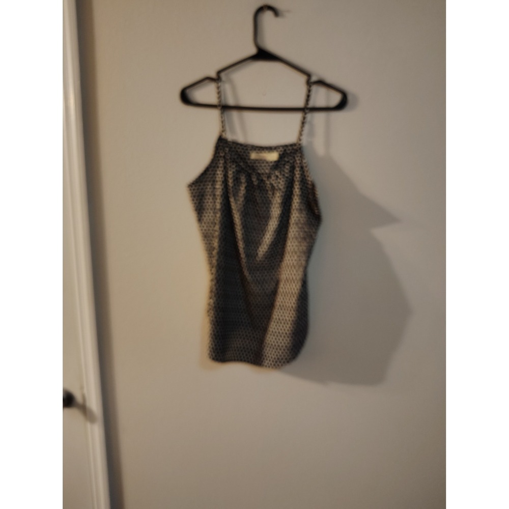 Faded Glory Womens Black White Polka Dot Spaghetti Strap Camisole Blouse Size M